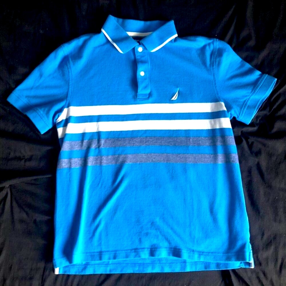 NAUTICA (Size M) Blue Polo Shirt